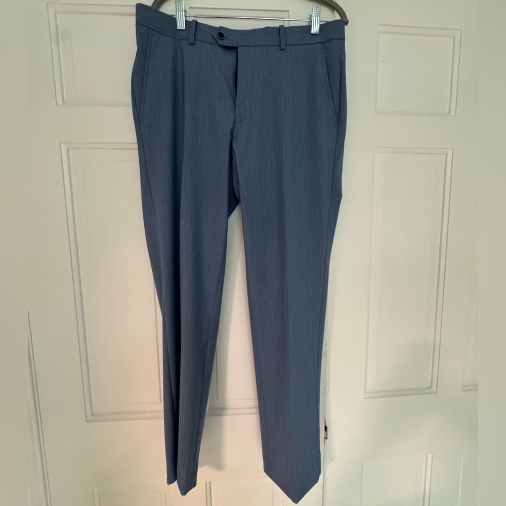 Bar III Slim Fit Black and Blue Trousers